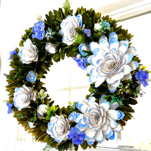 Wood Chip Wreath 20 x 20"