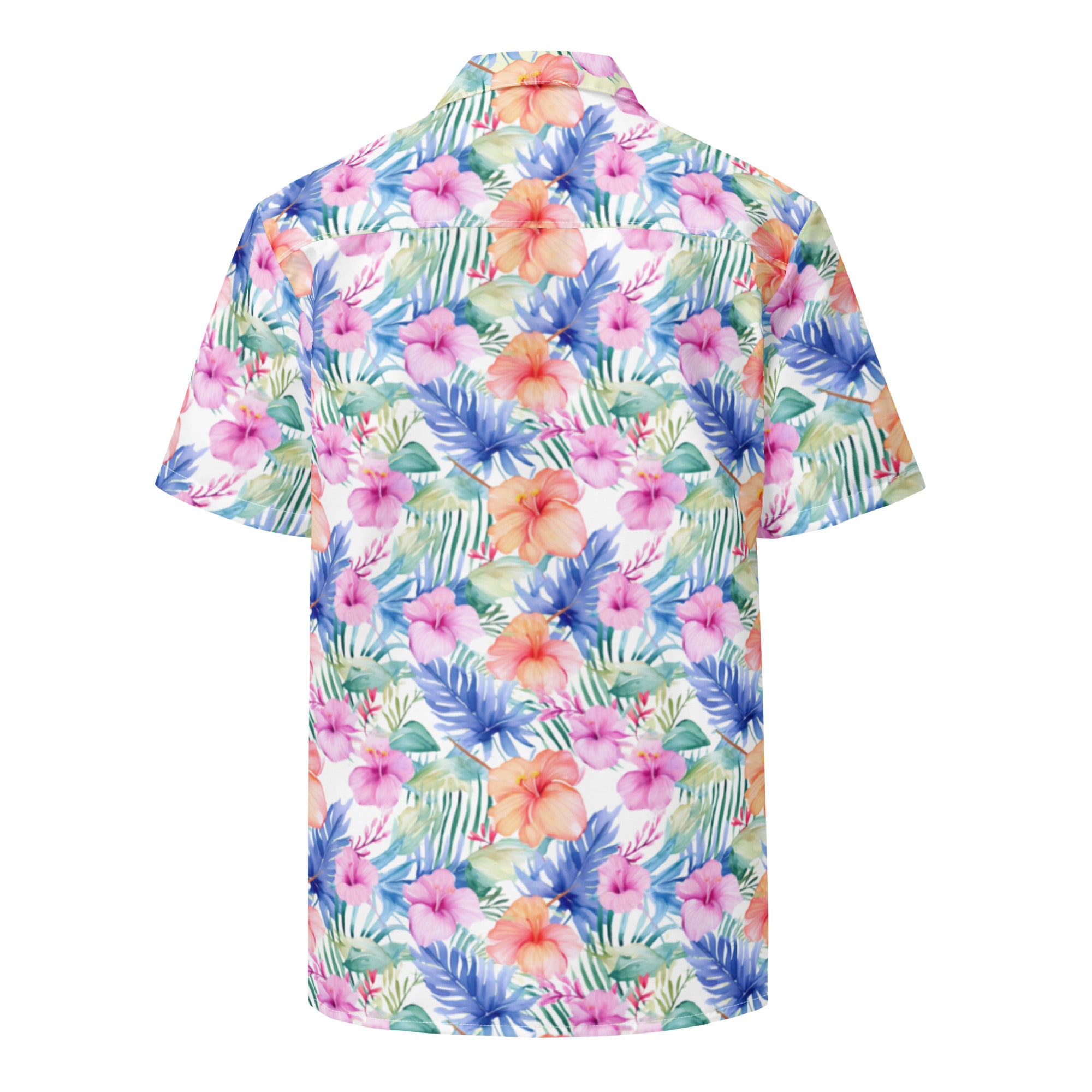 Unisex button shirt. Hawaii Print Shirt  Sizes from Small to 4X