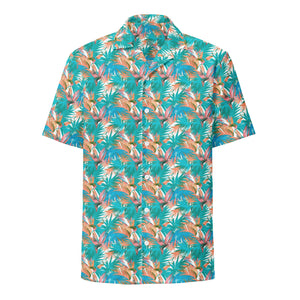 Unisex button shirt. Hawaii Print Shirt