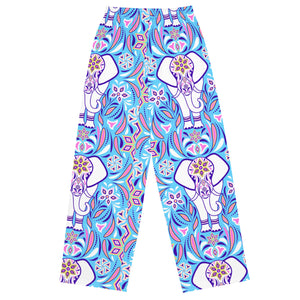 All-over print unisex wide-leg pants Elephant, wide leg, back to school