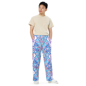 All-over print unisex wide-leg pants Elephant, wide leg, back to school