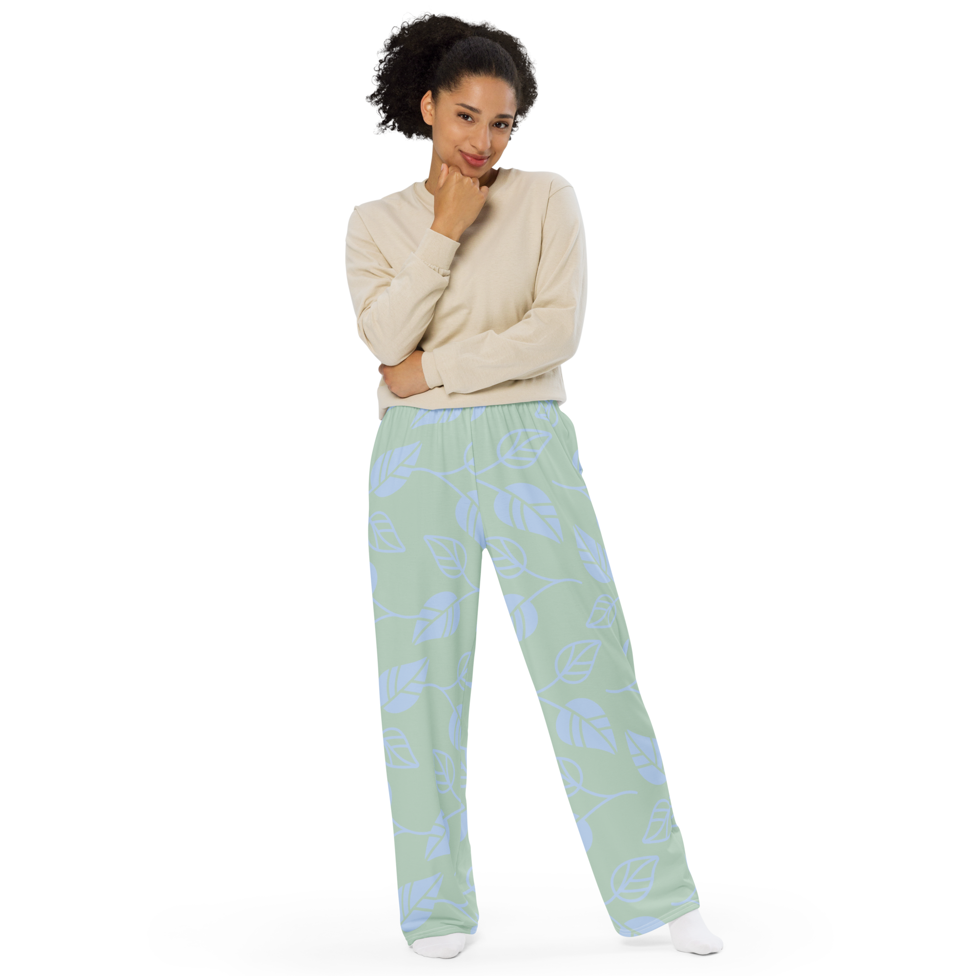 All-over print unisex wide-leg pants-pajamas