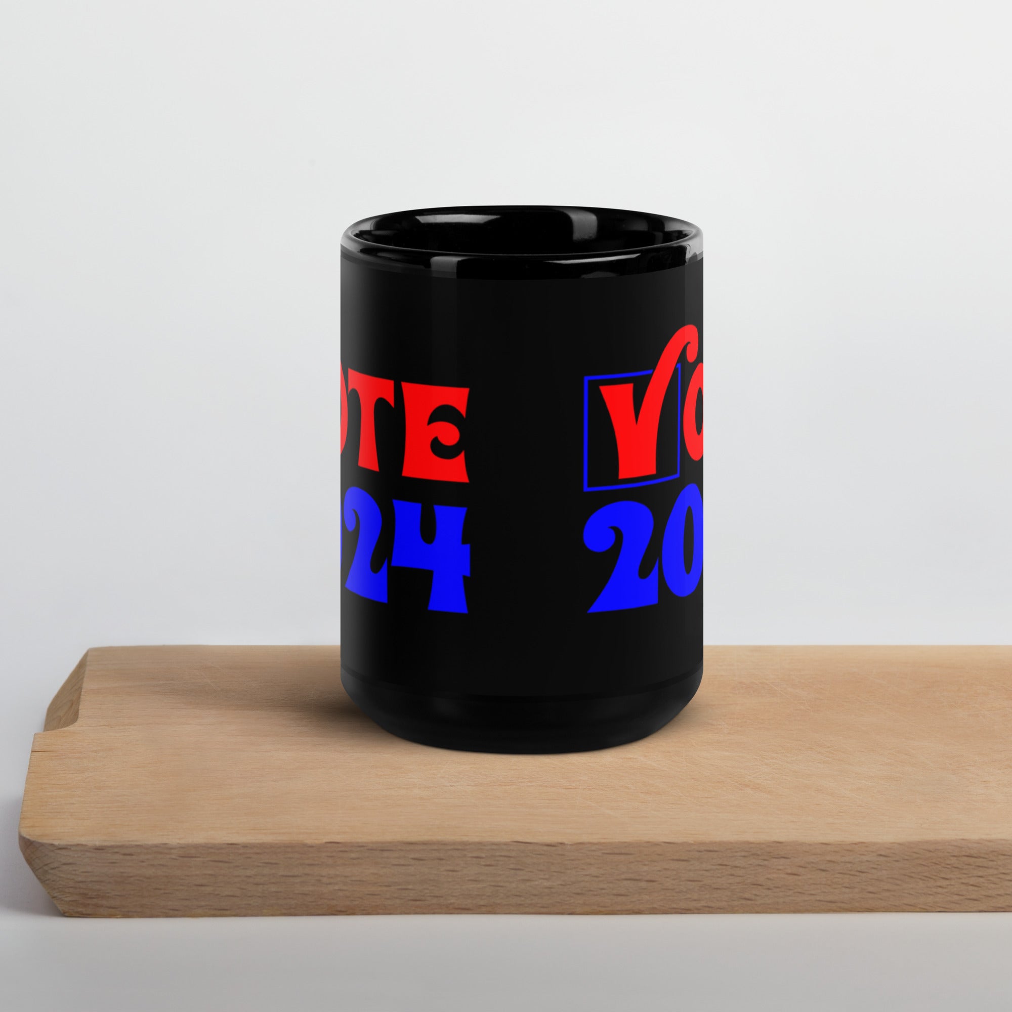 Black Glossy Mug, Harris /Walz 2024