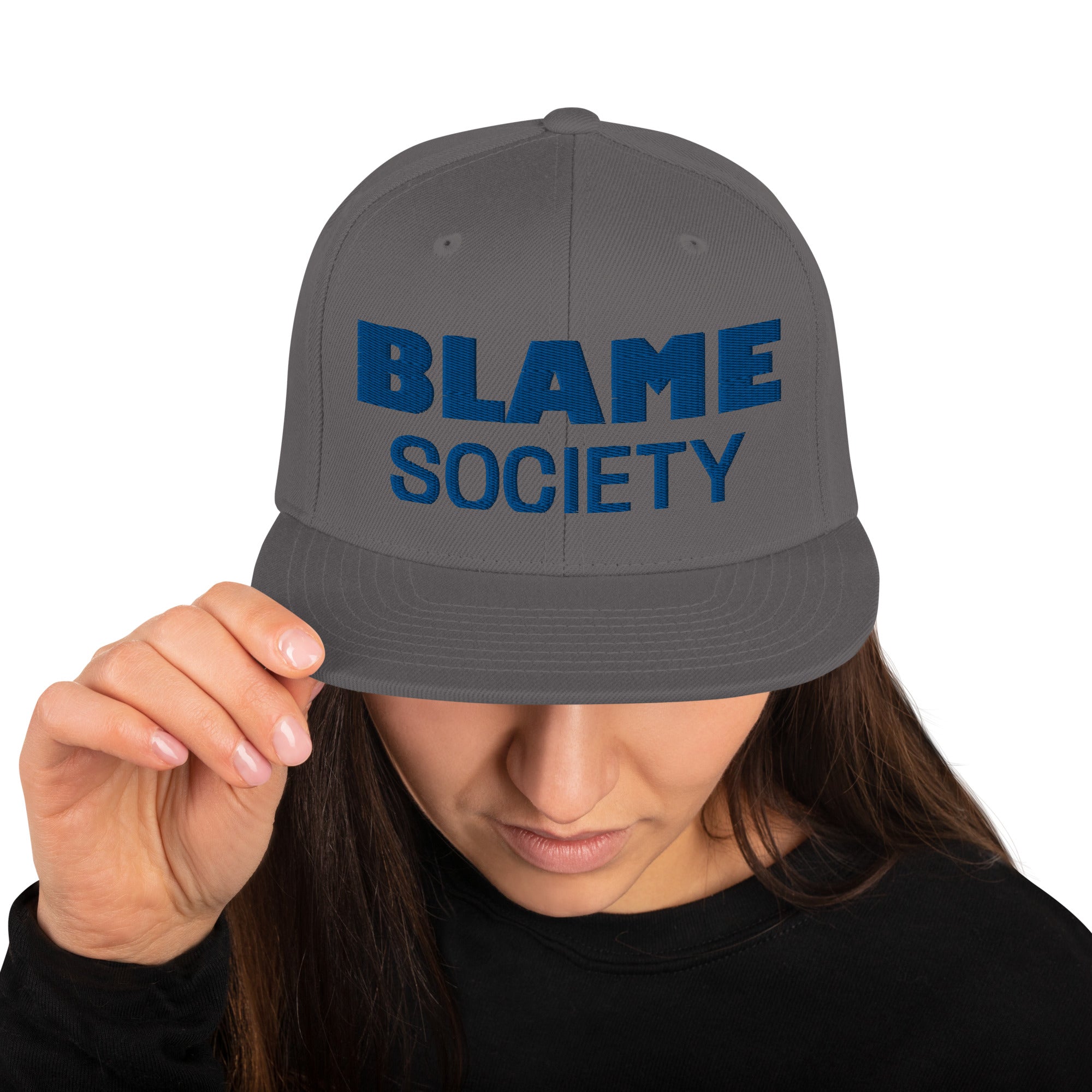 Snapback Hat Unisex hat, blame society hat, git idea