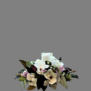 All Seasons-Magnolia Centerpiece 24"L X 14" W X10" H