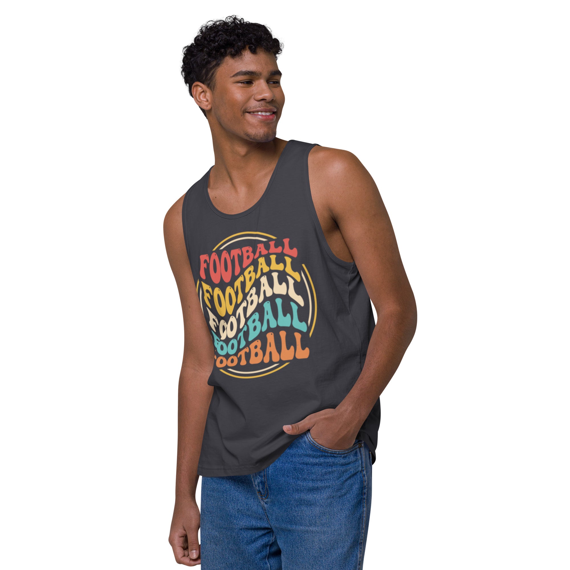 Men’s premium tank top,  Soccer Mania Top, Gift