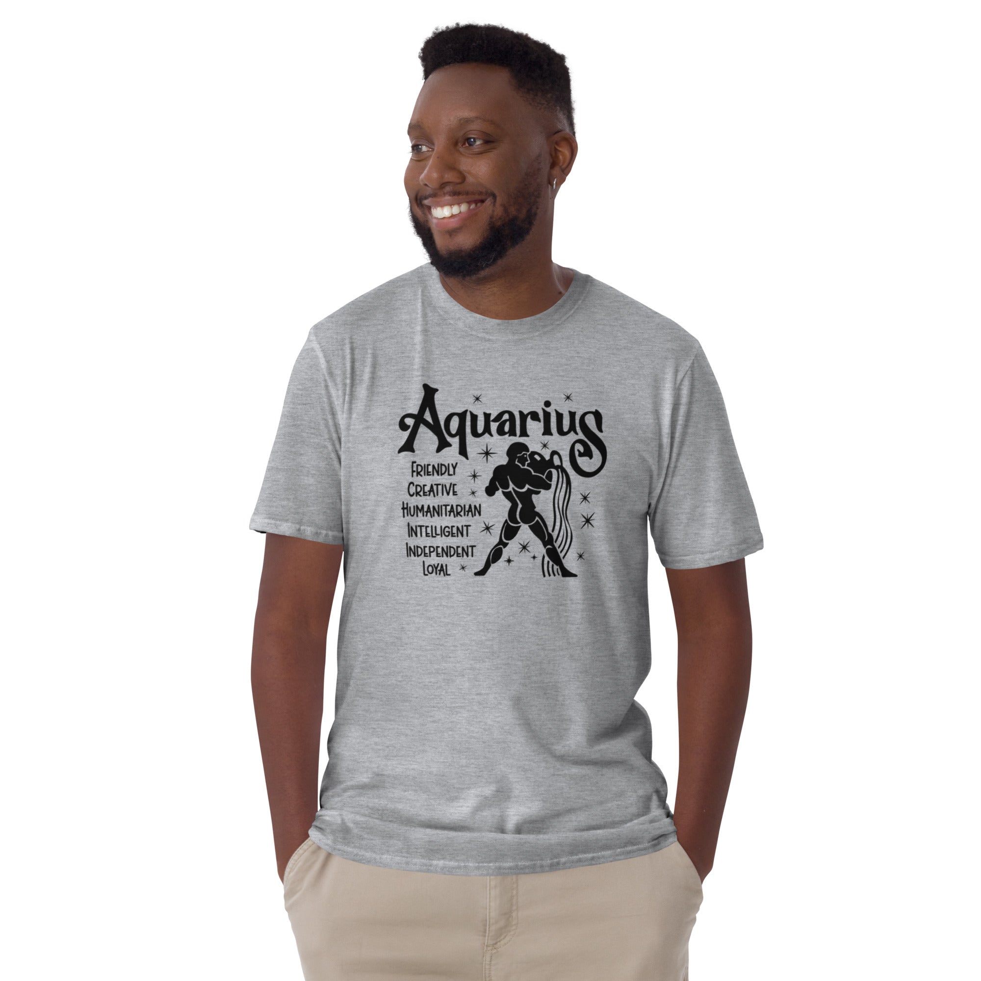 Short-Sleeve Unisex T-Shirt, Aquarius  Zodiac Birthday Sign