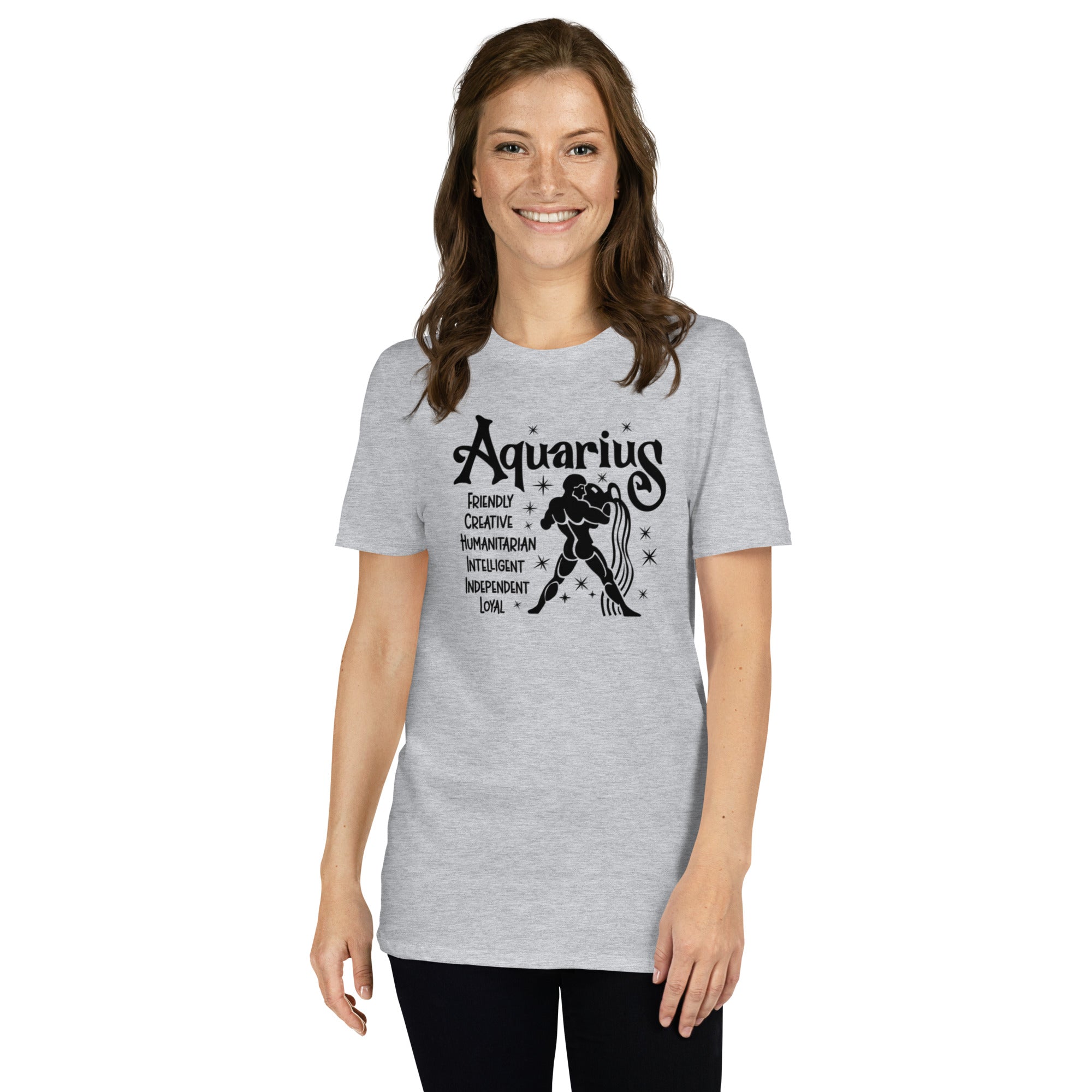 Short-Sleeve Unisex T-Shirt, Aquarius  Zodiac Birthday Sign