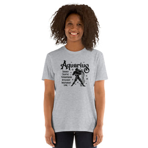 Short-Sleeve Unisex T-Shirt, Aquarius  Zodiac Birthday Sign