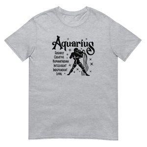 Short-Sleeve Unisex T-Shirt, Aquarius  Zodiac Birthday Sign