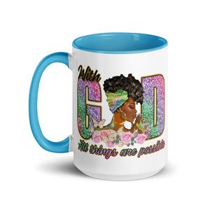 Mug with Color Inside, Coffee Cup, Mug, Mother's Day 11, 15 OZ