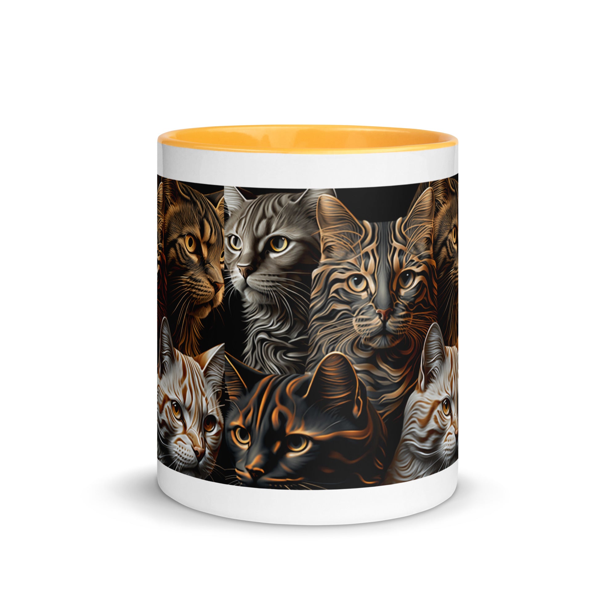 Mug with Color Inside, Cute Cat Cup, Coffee Mug, Tea, Gift