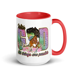 Mug with Color Inside, Coffee Cup, Mug, Mother's Day 11, 15 OZ