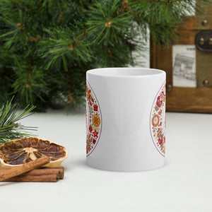 White glossy mug Feliz Natal Coffee Cup, 11,15,20 OZ