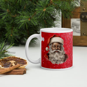 White glossy mug, 11 OZ, 15 OZ, 20 OZ  Christmas Coffee Cup, Santa Cup