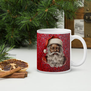 White glossy mug, 11 OZ, 15 OZ, 20 OZ  Christmas Coffee Cup, Santa Cup