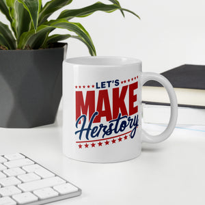 White glossy mug, Harris/Walz 2024