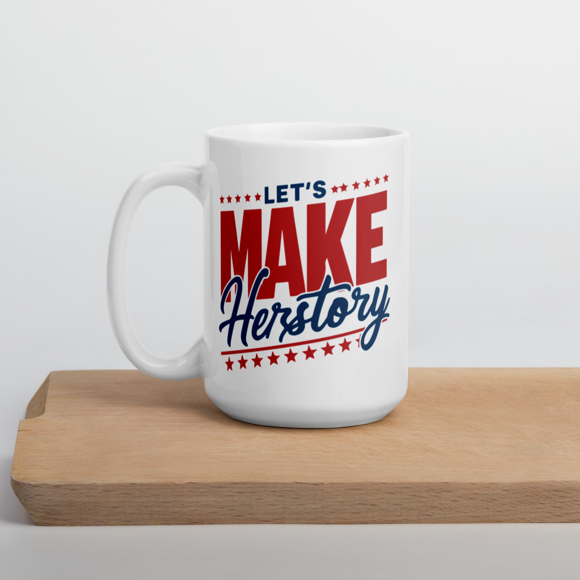 White glossy mug, Harris/Walz 2024