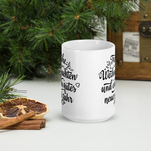 White glossy mug- Christmas Coffee Cup- 11-15-20 OZ