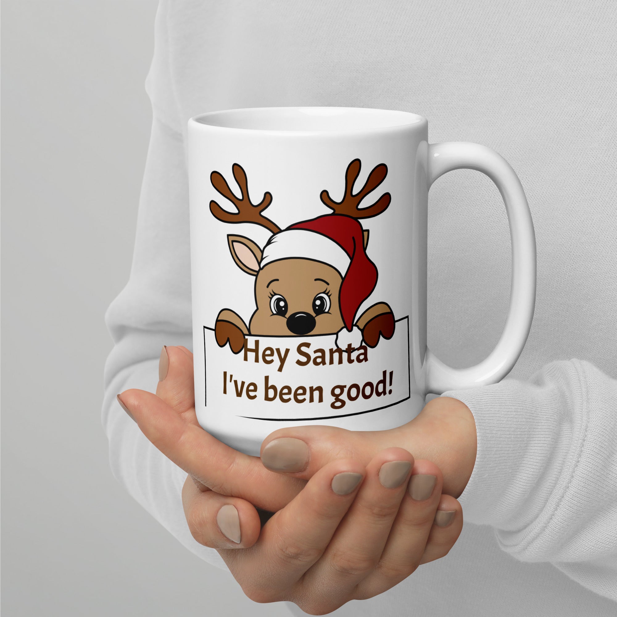 White glossy mug, 11 OZ, 15 OZ, 20 OZ  Christmas Coffee Cup