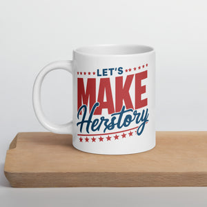 White glossy mug, Harris/Walz 2024