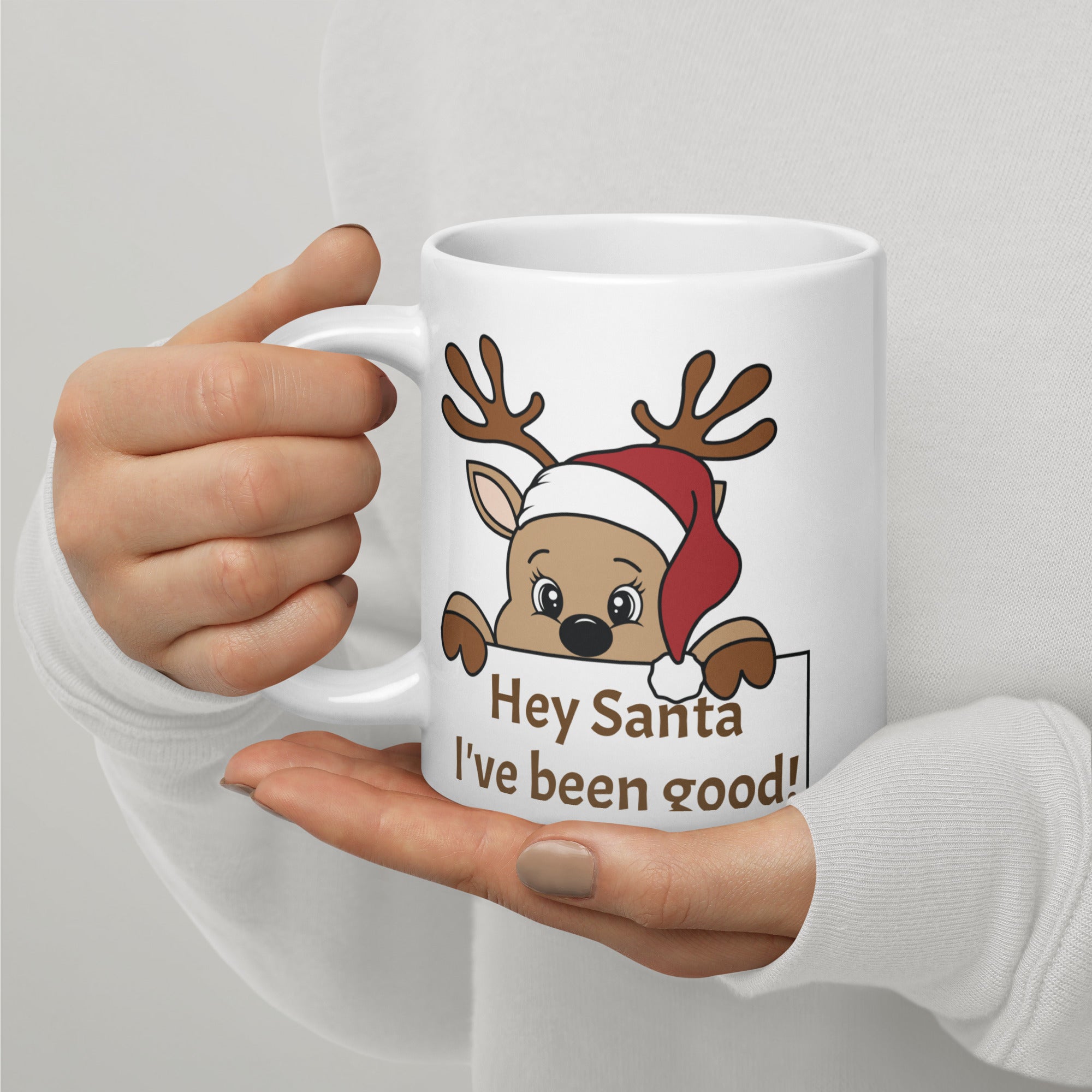 White glossy mug, 11 OZ, 15 OZ, 20 OZ  Christmas Coffee Cup