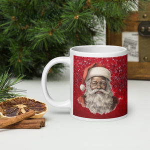 White glossy mug, 11 OZ, 15 OZ, 20 OZ  Christmas Coffee Cup, Santa Cup