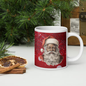 White glossy mug, 11 OZ, 15 OZ, 20 OZ  Christmas Coffee Cup, Santa Cup