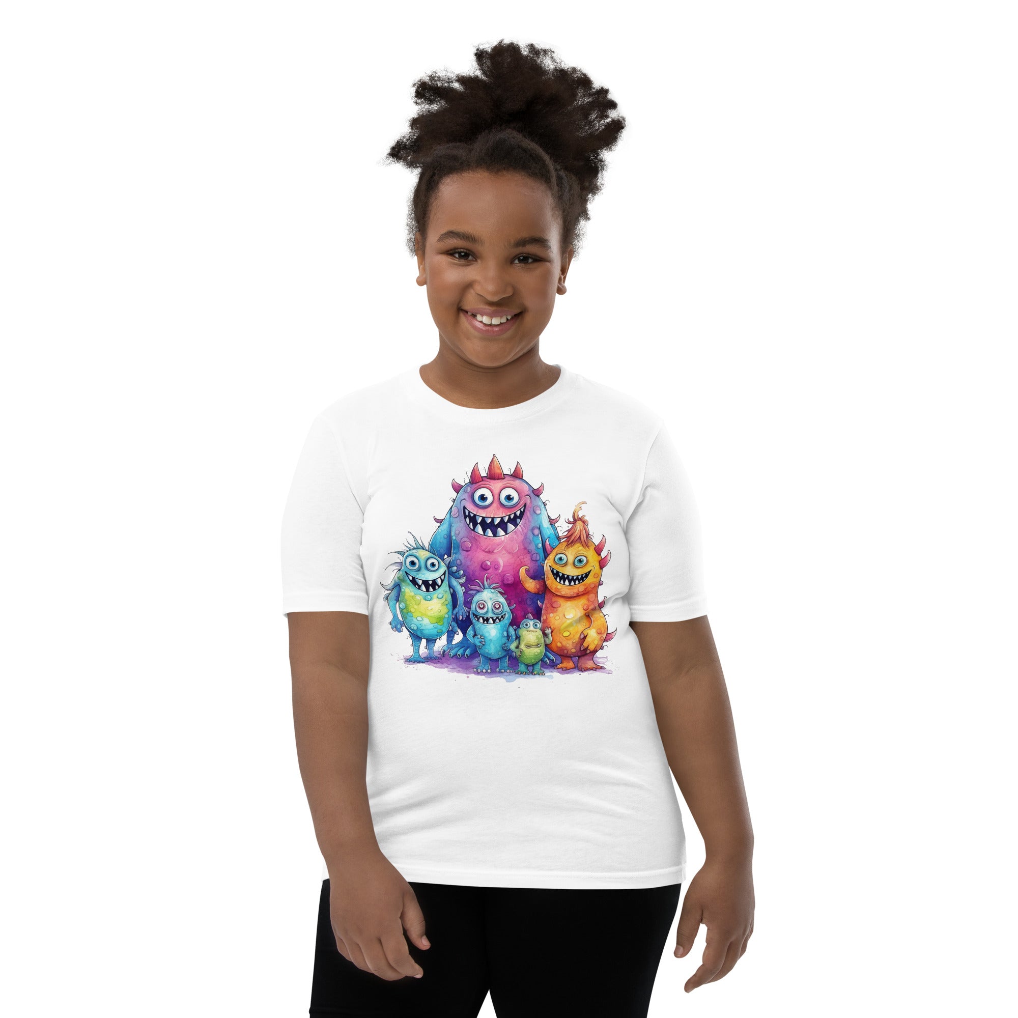 Youth Short Sleeve T-Shirt, Monster family, back to School T shirt
