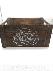 Merry Christmas Wood Box 14" x 8"x 7"